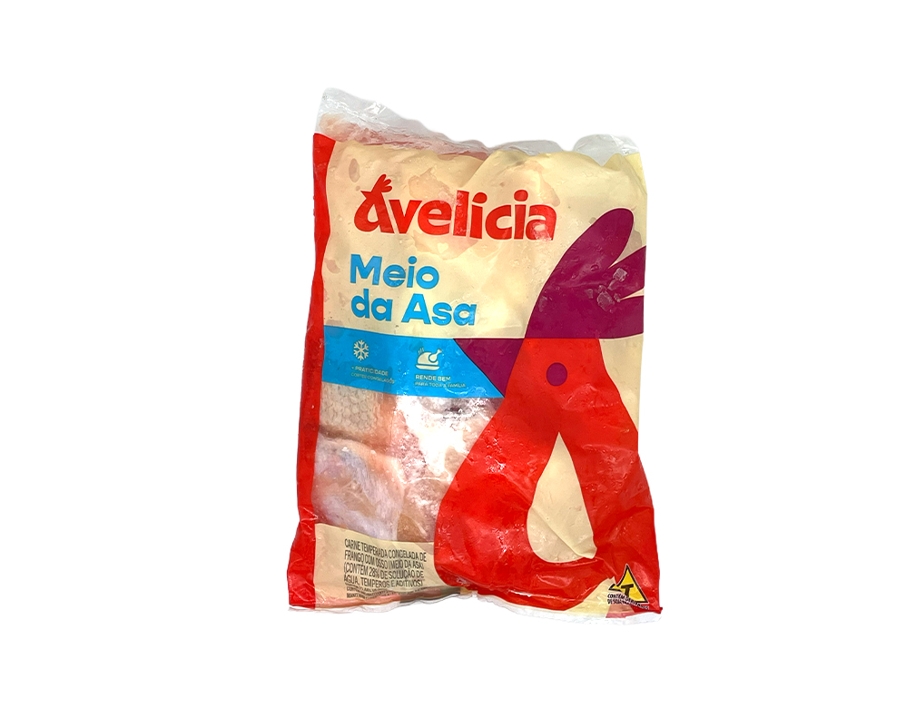 MEIO DAS ASAS DE FRANGO TULIPAS CONGELADAS TEMPERADAS AVELÍCIA (CX 20 KG)